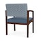 Lesro Lenox Wood Wide Guest Chair Wood Frame, Walnut, RS Rain Song Back, MD Titan Seat LW1201 - alternate 2